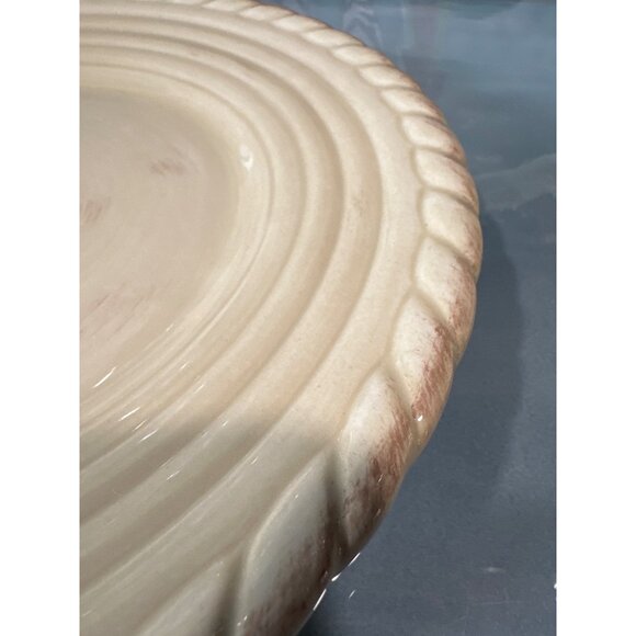 Artimino Tuscan Countryside CREAM Plates Embossed rope and Ring About Ten Inches - Picture 4 of 8